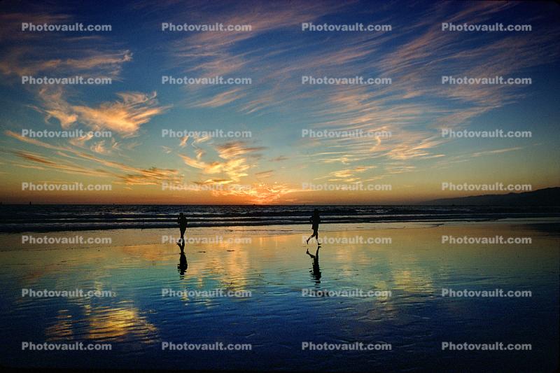 Santa Monica Bay, Beach, Sunset, Pacific Ocean