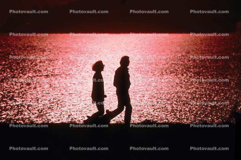 Woman and Man Walking, Tiburon Linear Field