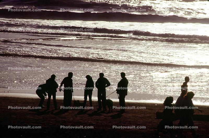 Beach, People, Waves, Ocean