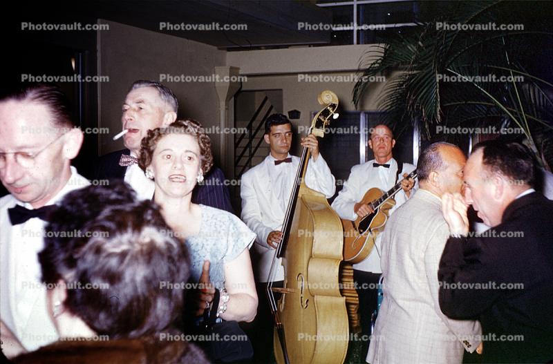 String Bass, Guitar, Swing Band, dancers, 1950s