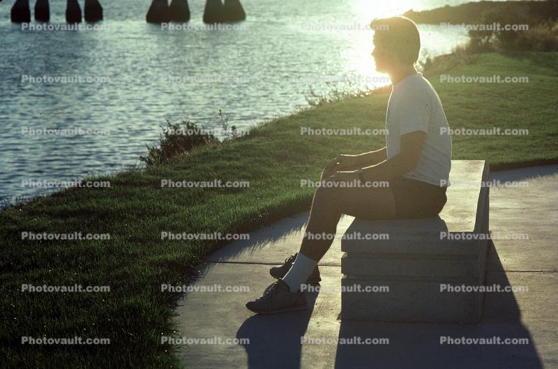 Man Sitting on a Park Bench, Burlingame
