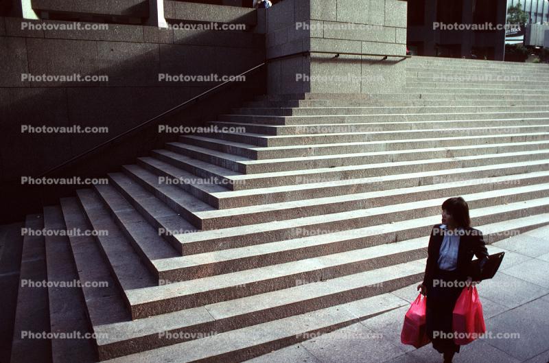 Stairs, Steps and a Woman walking
