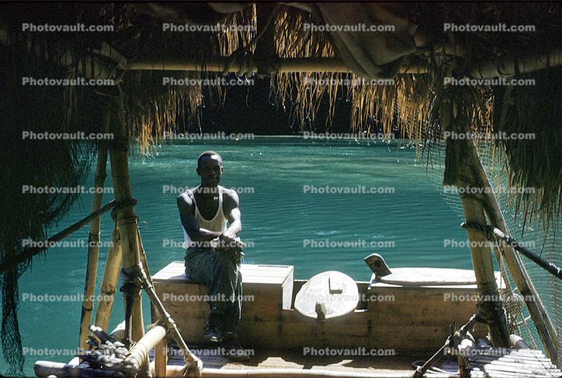 Sitting Man, Water, Montego Bay, Jamaica