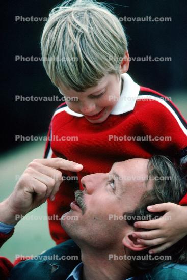 Father and Son moment, tender, loving