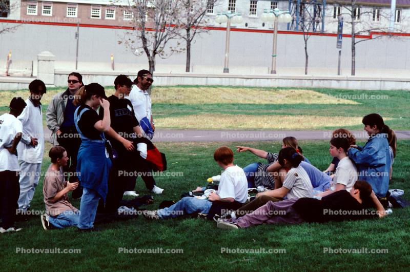 Students in the park