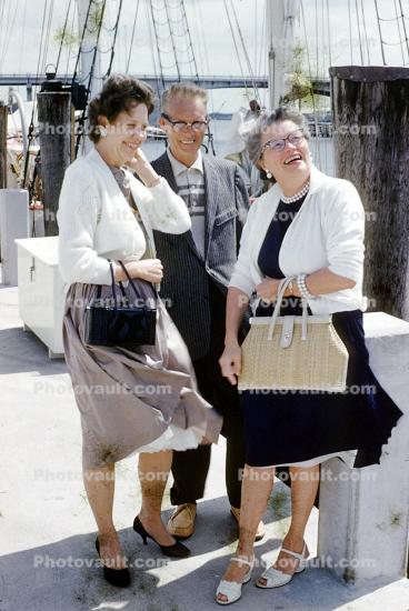 Windy, Dress, Smiles, Purse, Sweaters, Windblown, April 1960, 1960s