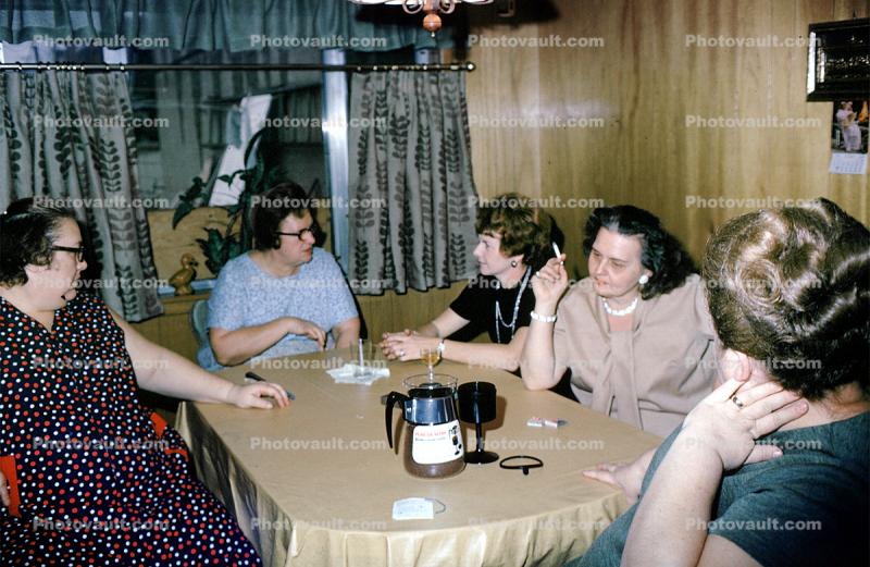 Ladies Smoking Cigarette, January 1969, 1960s