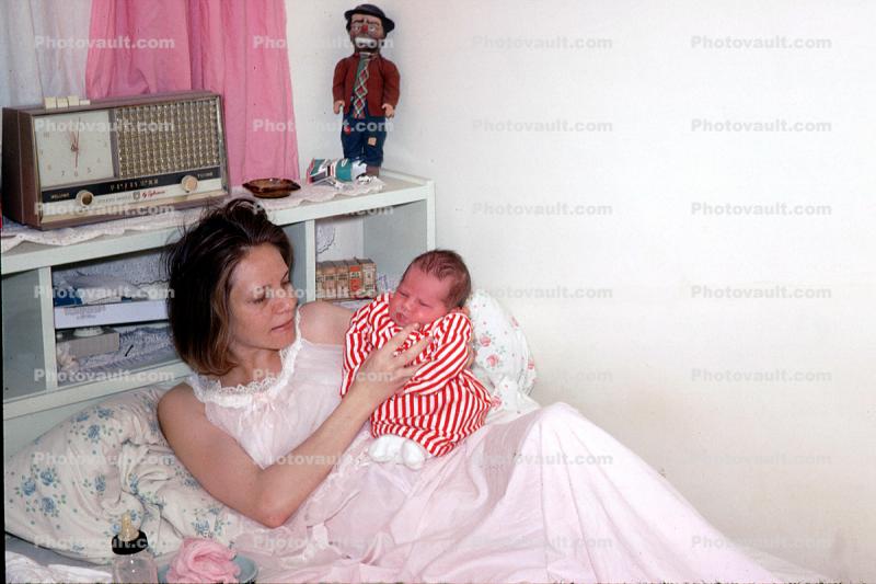 newborn baby, 1960s