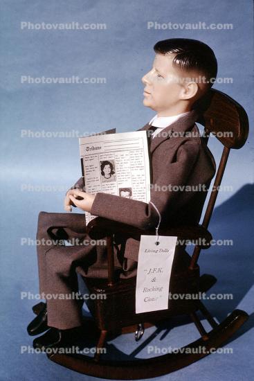Man in a Rocking Chair, Newspaper, 1930's