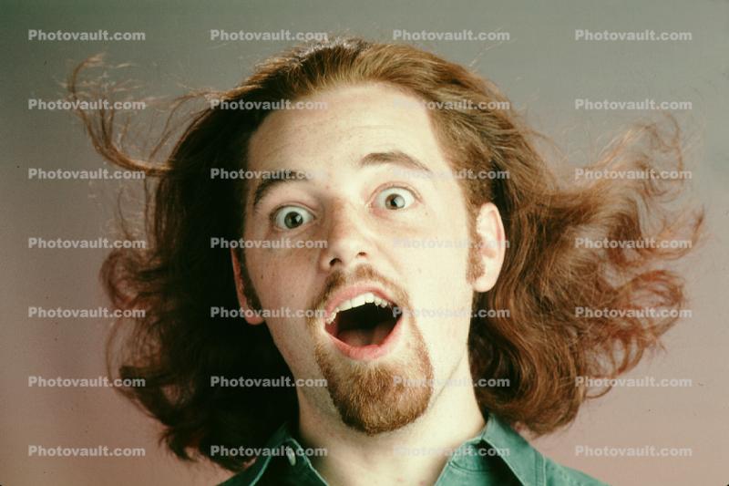 man, male, redhead, long hair, beard, goatee, surprise, surprised, amazement, exlamation, guy