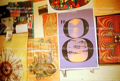 1968, Boys bedroom, 1960s, San Diego, California, Loma Portal, My Room, Posters, psyscape
