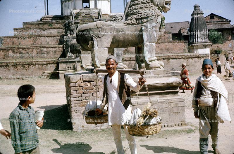 Men Carrying, statue, Kathmandu