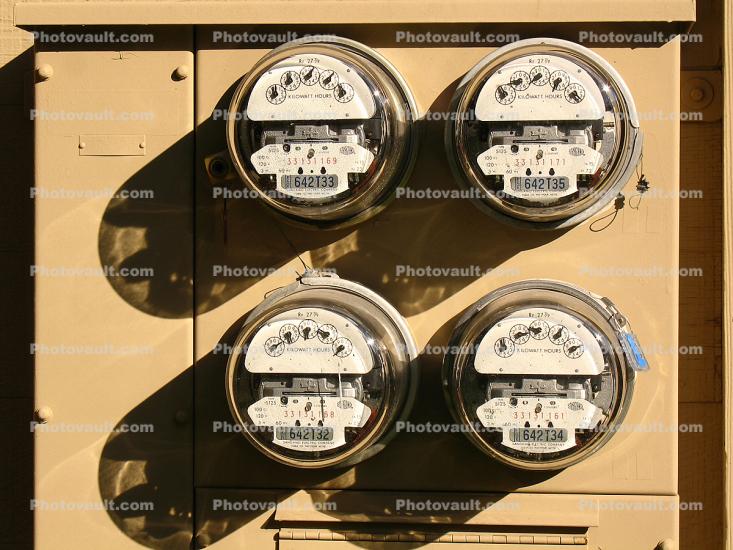 Electric Power Meters, dials, power meter, amp meter