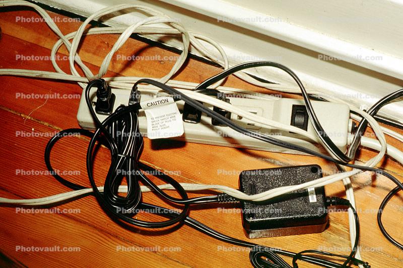 Three Prong Outlets, Two Prong, Power Strip, tangle of wires, Sockets, danger, hazard