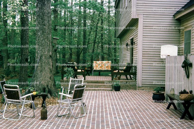 Backyard, Chairs, Woodland, home, house, porch, Newport News, Virginia