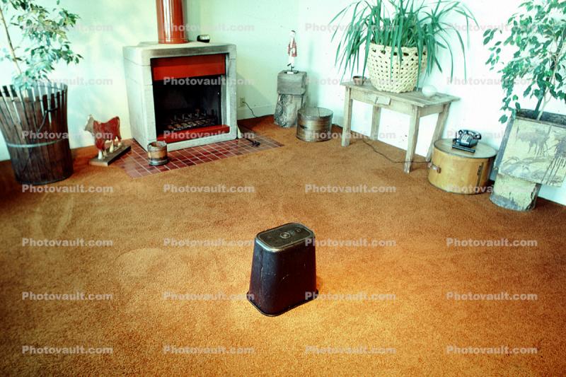 Chair, fireplace, carpet, Furniture, Trash Can