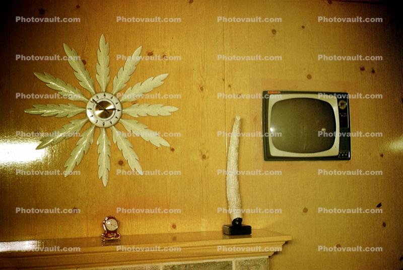 clock, television