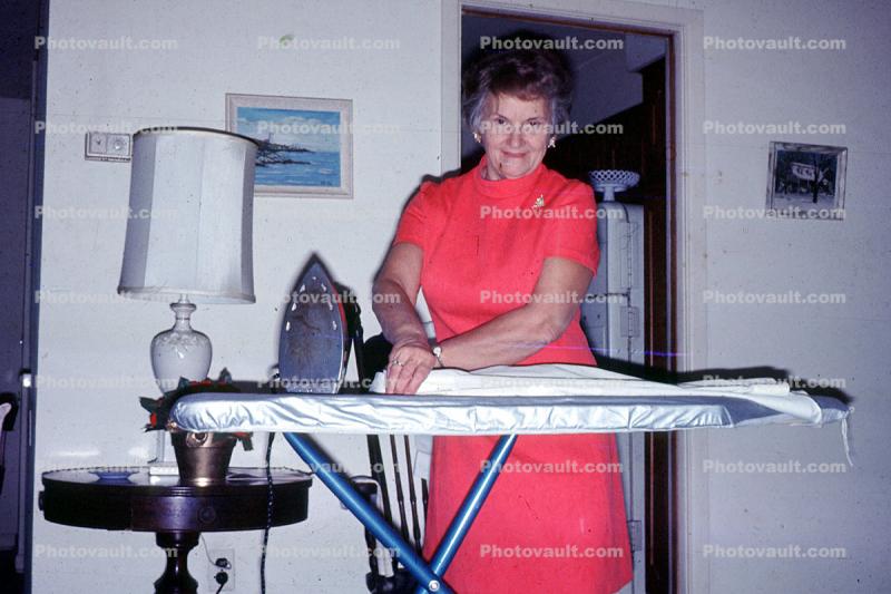 Ironing, woman, chore, 1950s housewife, 1950s