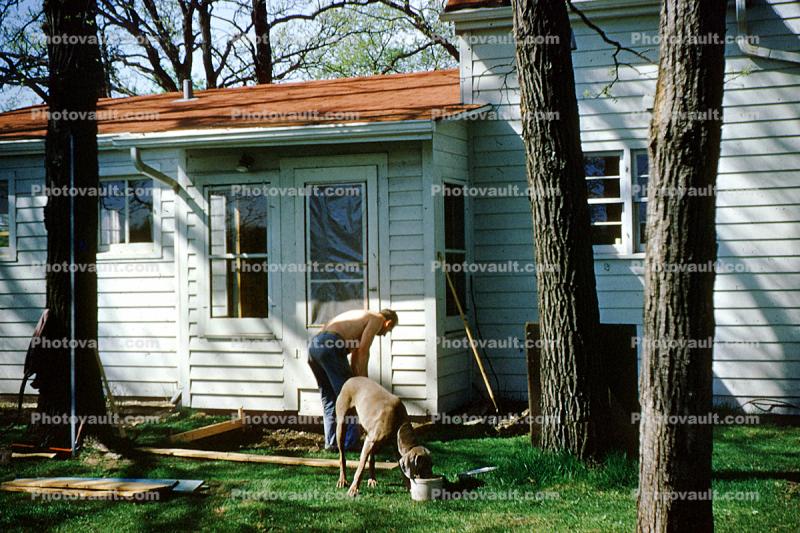 building a porch, backyard
