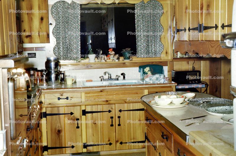 Sink, Kitchen Counter, cabinets, 1950s