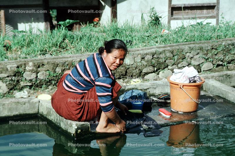 Woman Washing Clothes, Western Sumatara