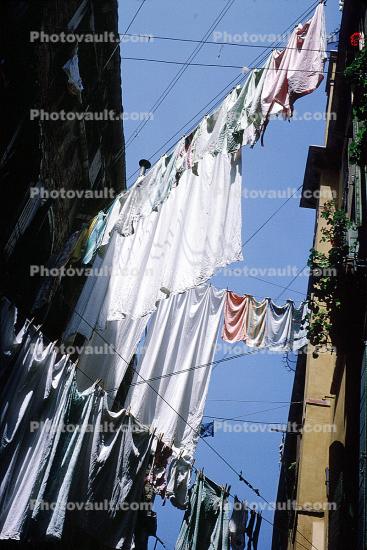 Hanging clothes, drying, sunny day, Washingline