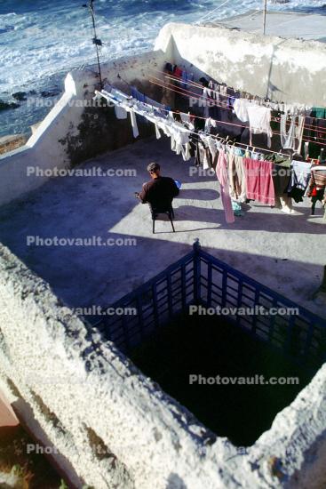 clothesline, Washingline, Clothes Line, Hanging clothes, drying, Essaouira, Morocco