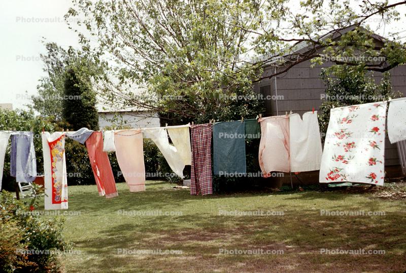 drying, sheets, towels, Drying Line, Clothes Line, Backyard, Washingline