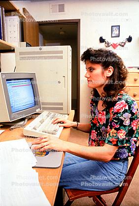 Woman at Home working at computer
