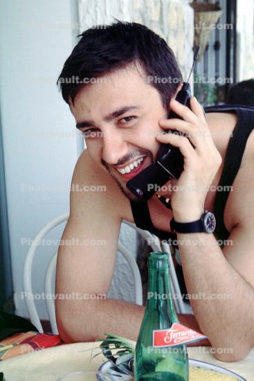 Man, Male, Smile, Cell Phone, Chatting, Talking