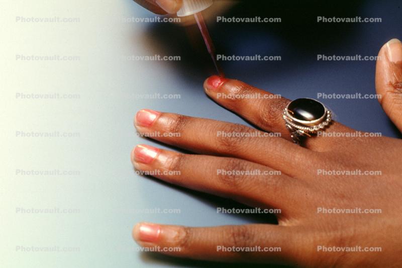 make-up, painting finger nails, female, girl, ring, Manicure, brush, bottle, hand, fingers, Hands, Painting Fingernails, nail polish, woman, nailpolish