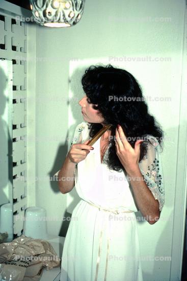 Combing Hair, Woman, Female