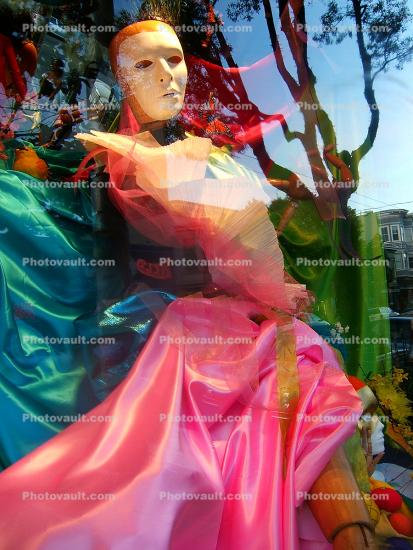 Mask, Trees, Window-Display, Dress, Face, Store Display, Window-Shop, Store