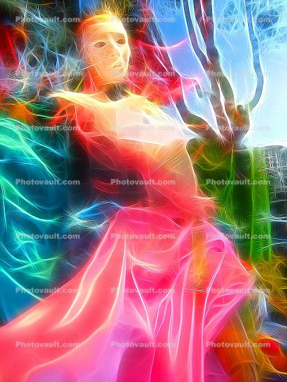 Window Display Mannequin, female, dress, Paintography, Abstract