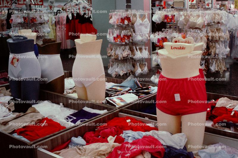 Underwear, Lingerie,  Control-Briefs, Store Display, racks