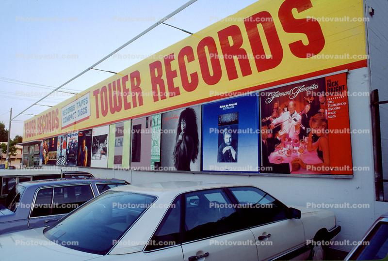 Tower Records, cars