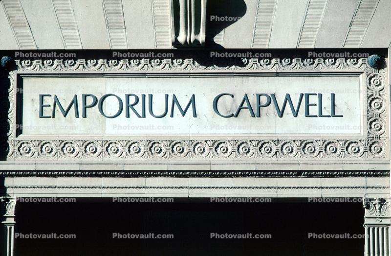 Emporium Capwell, signage, 1980s