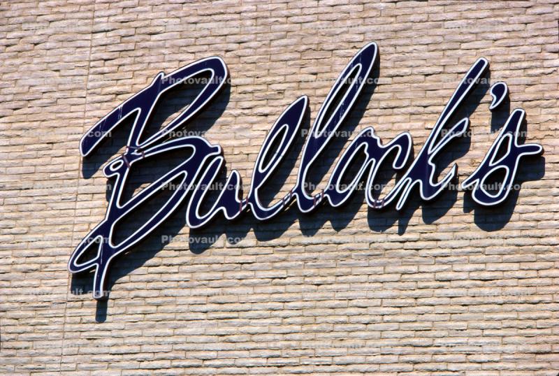 Bullock's, building, store, Shopping Center, mall, signage, 1980s