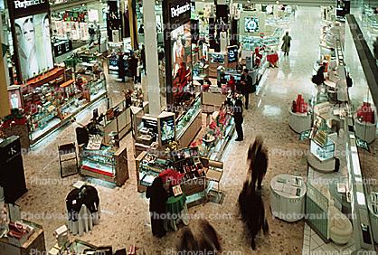 Mall, Shopping Mall, interior, inside, indoors, shoppers