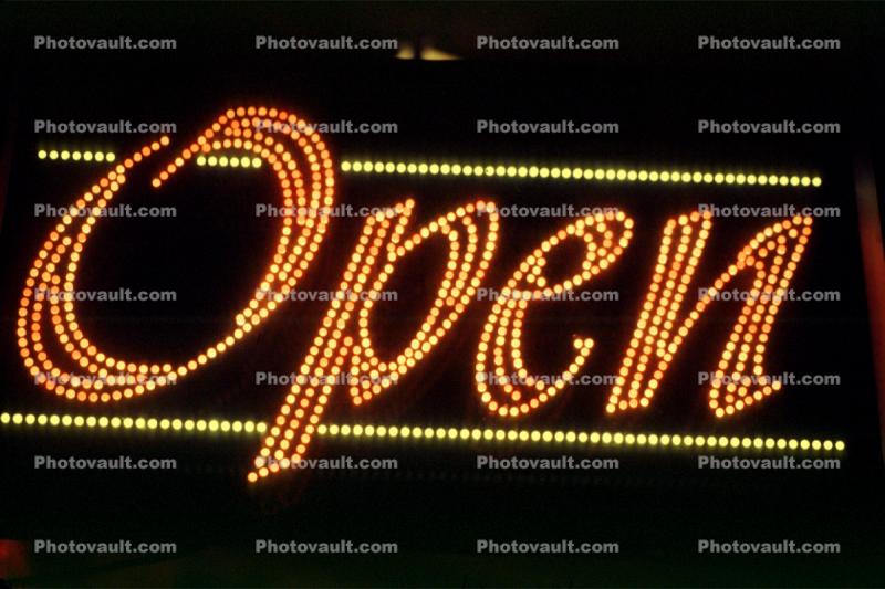 Open Sign, led lights