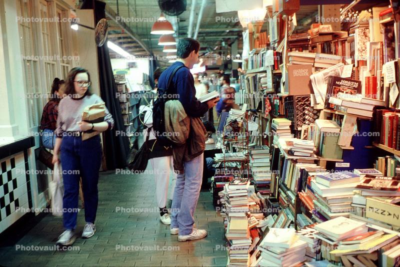 Bookstore, people, 1950s