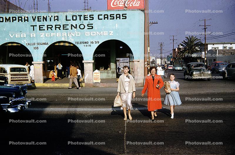 Shopping in Tijuana, stores, shops, 1950s