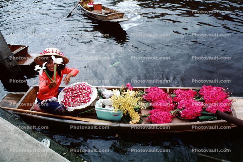 Flower Boat, woman, floral