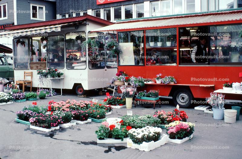 Flower Stand, trailer, Norway
