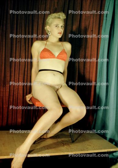Sitting Woman, RHT stockings, 1950s