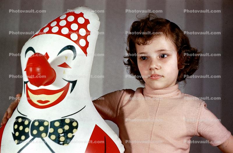 Girl with Bozo The Clown