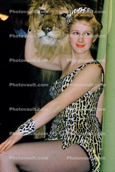 Tarzan Woman, Lion, Leotard, Leopard Skin, Animal Print, Female, Jane, 1960s