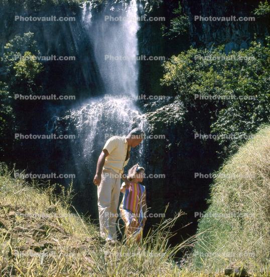 Couple in Nature, Waterfall, 1960s