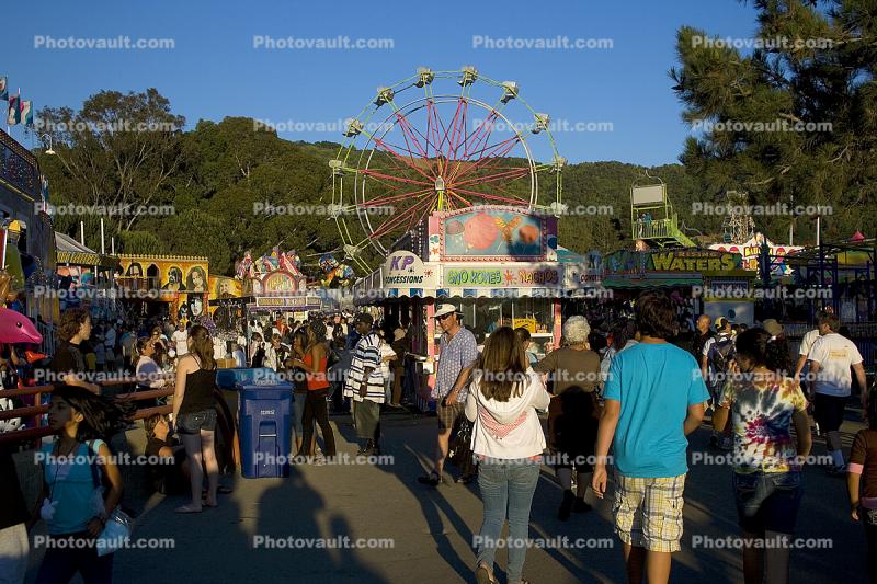 Marin County Fair, Ferris Wheel, crowds