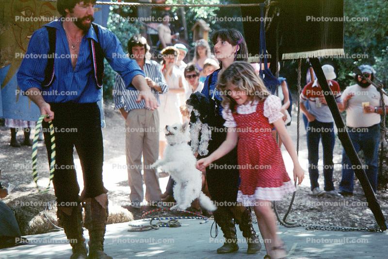 Jumping Dog, Girl, Man, Hoop, Renaissance Faire